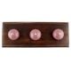  Solid Lavender Ceramic Round Wooden Hooks